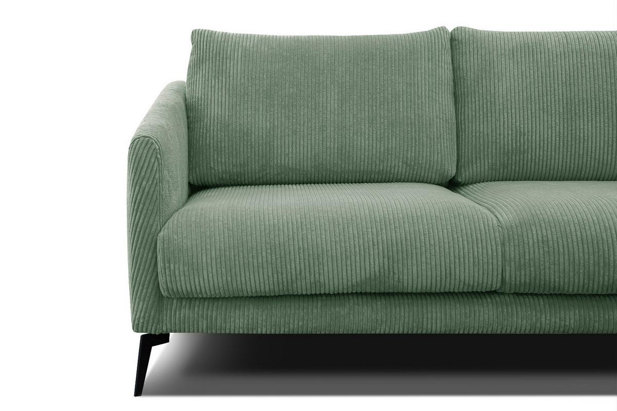 SOFA VILT 2,5-Sitzer, mintgrün - Schwarz/Mintgrün, Holzwerkstoff/Textil (202/89/94cm) - Wozimo
