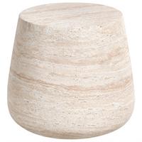 BEISTELLTISCH Travertinoptik Bientino - Beige, Naturmaterialien (46/46/41cm) - Beliani