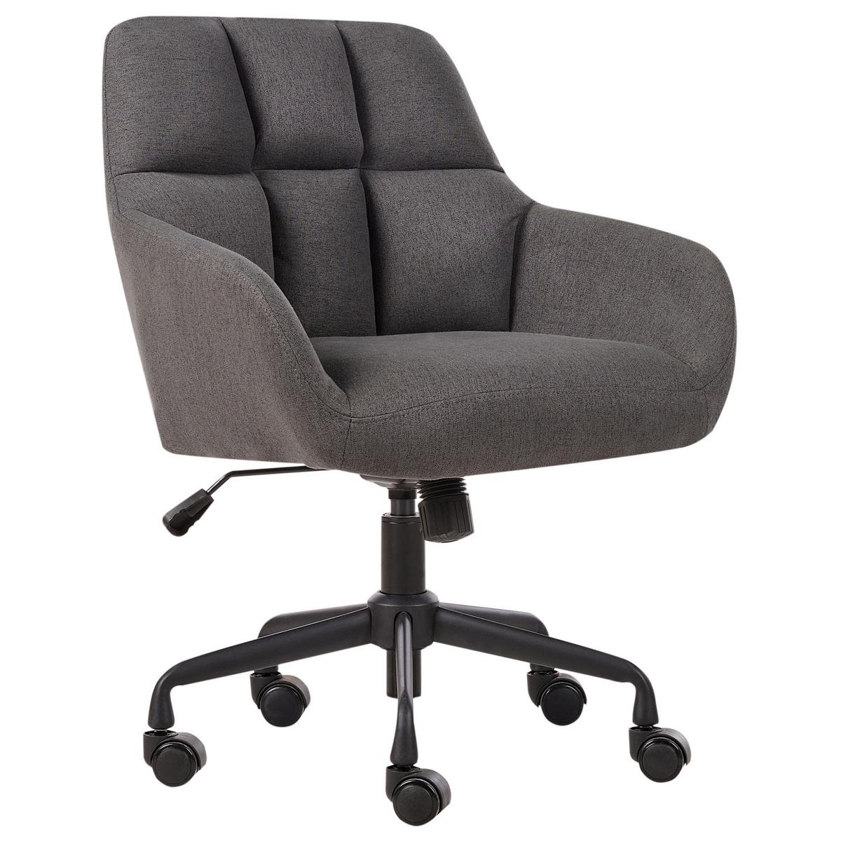 SCHREIBTISCHSTUHL Grau Palmdale - Grau, Textil (58/83/61cm) - Beliani