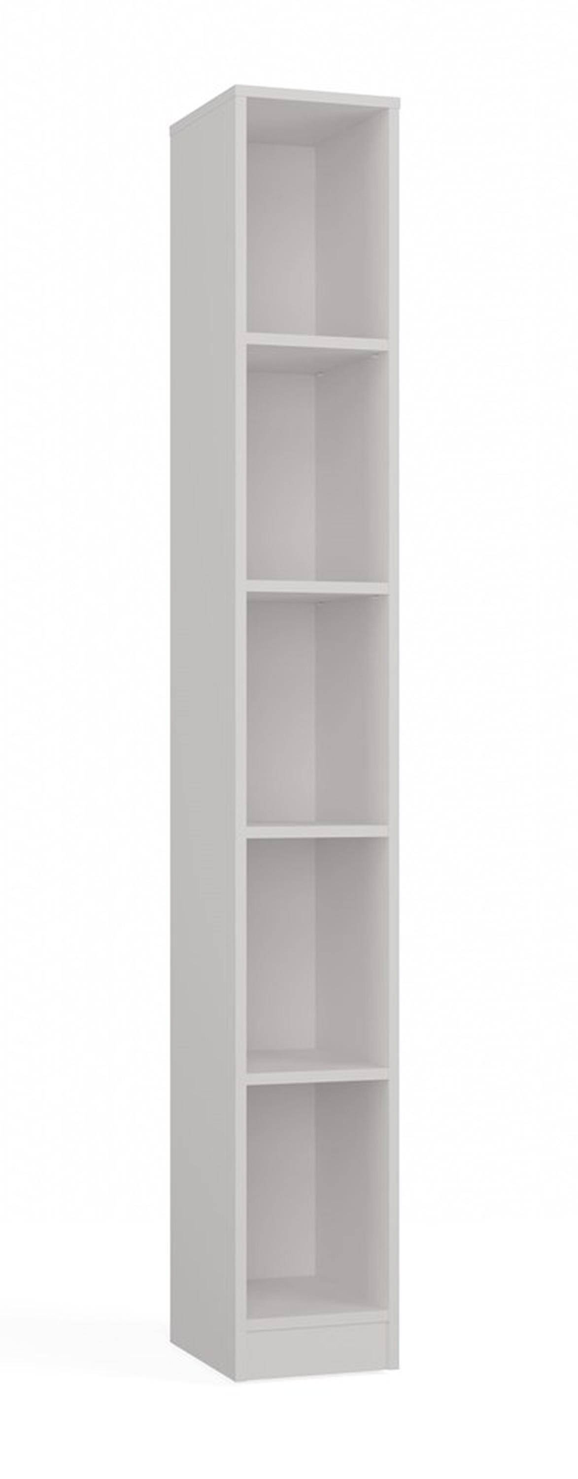 BÜCHERREGAL Weiß 25/182/30 - Weiß, Holzwerkstoff (25/182/30cm) - RAUMHIRSCH FURNITURE
