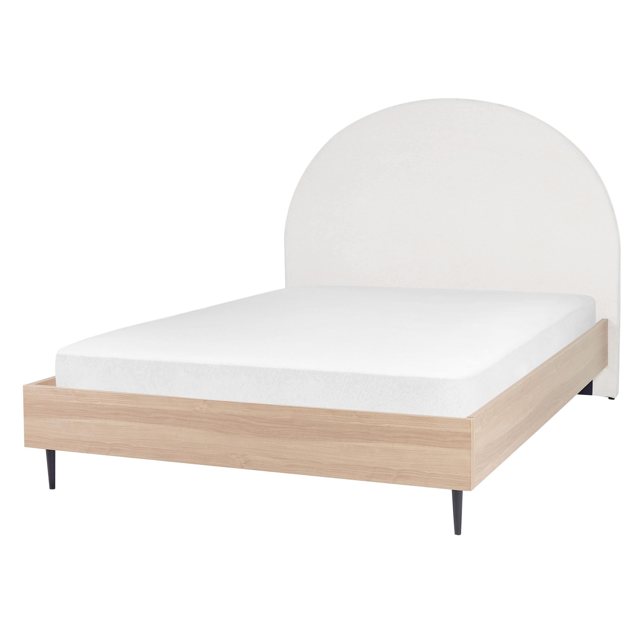 BETT 140/200cm Cremeweiß Millay - Creme, Textil (140/200cm) - Beliani