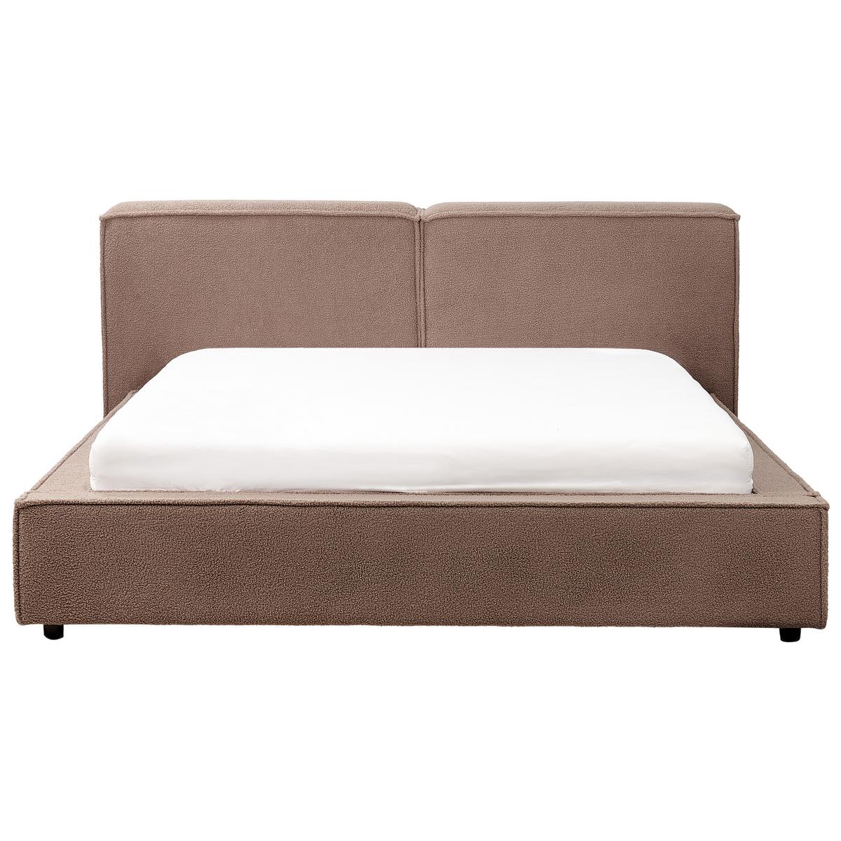 POLSTERBETT mit Lattenrost 160x200 cm Braun Linards - Braun, Textil (160/200cm) - Beliani