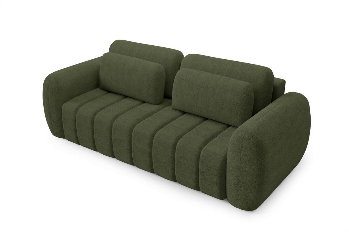 SCHLAFSOFA Caria - Grün, Holzwerkstoff/Textil (266/95/110cm) - Fun Möbel