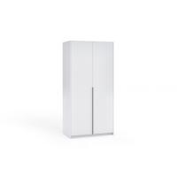 DREHTÜRENSCHRANK AMARA 100/204/58cm 2-türig Weiß - Weiß, Holzwerkstoff (100/204/58cm) - MASSENO