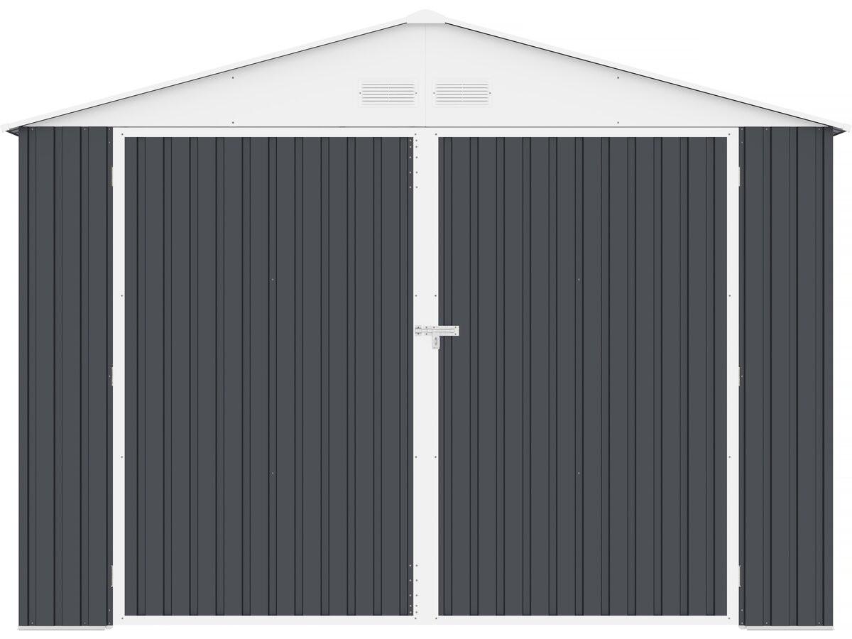 METALL-GARAGE PVC houston - Grau, Metall (570/310/570cm) - Habitat Garten