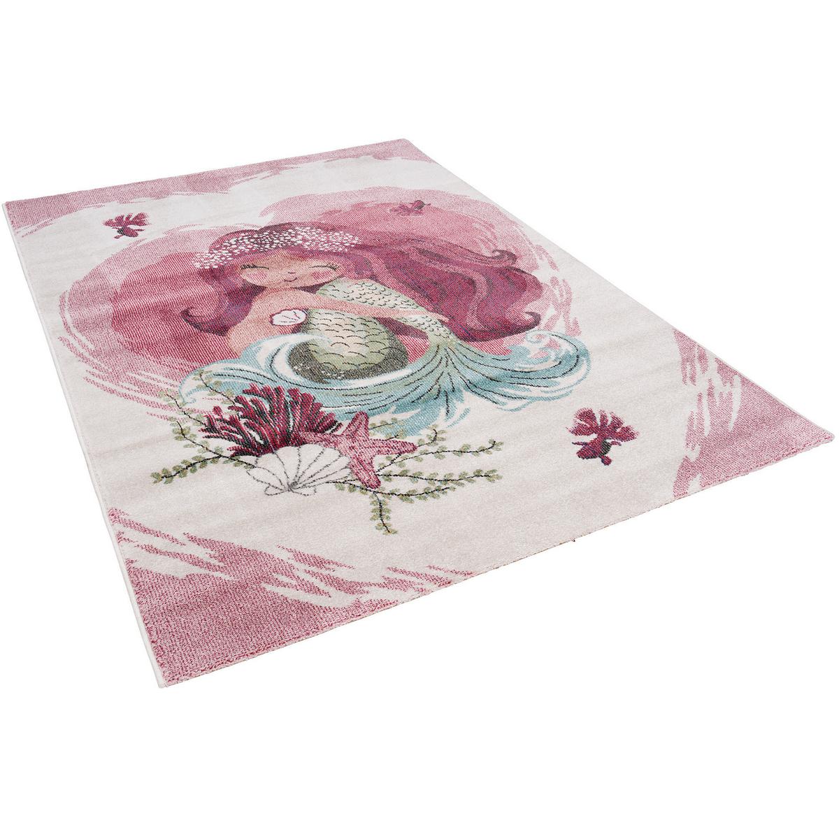 KINDER TEPPICH MAUI KIDS MEERJUNGFRAU - Rosa, Textil (80/150cm) - Pergamon