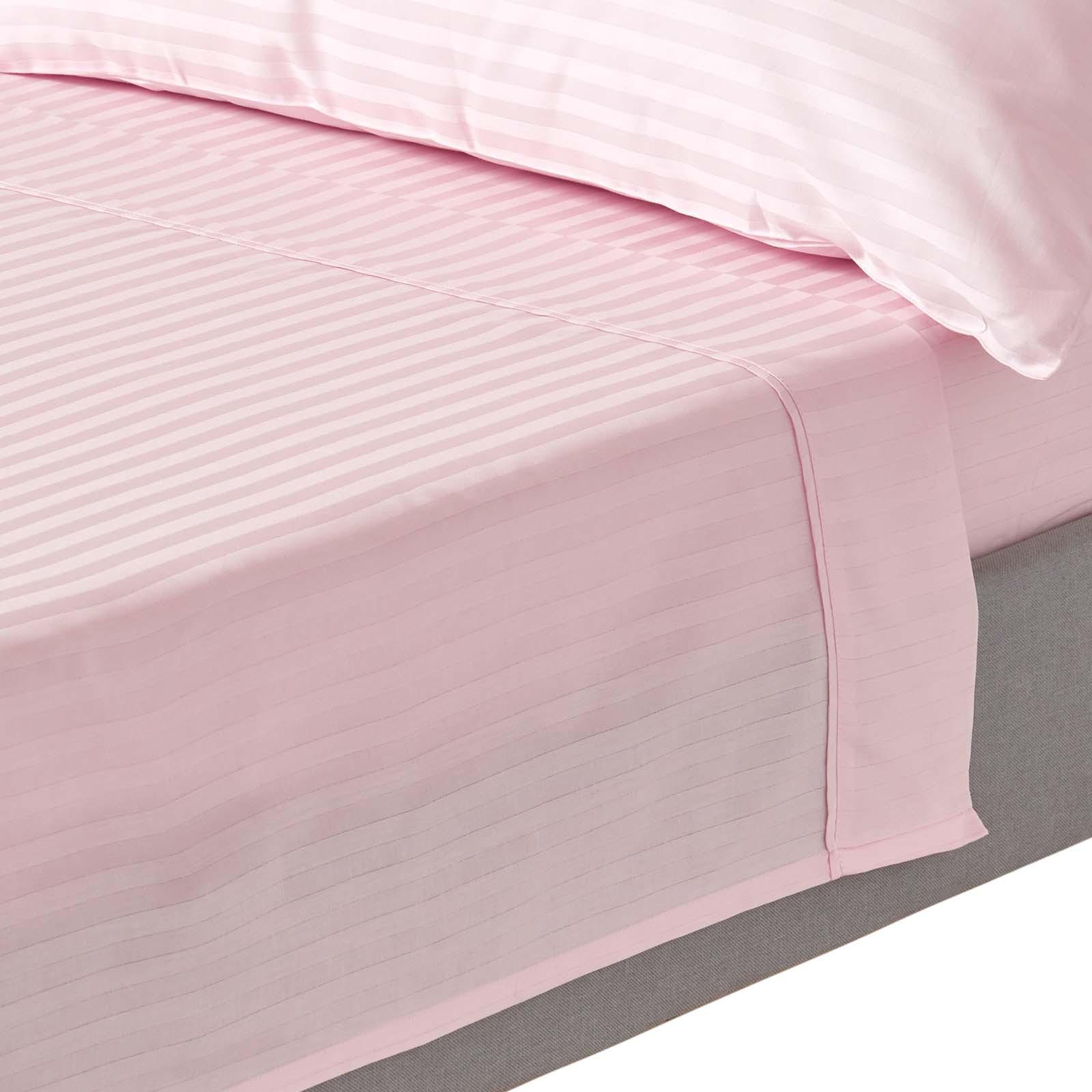 DAMAST-BETTLAKEN ohne Gummizug, 100% Ägyptische Baumwolle - Rosa, Textil (240/300cm) - Homescapes