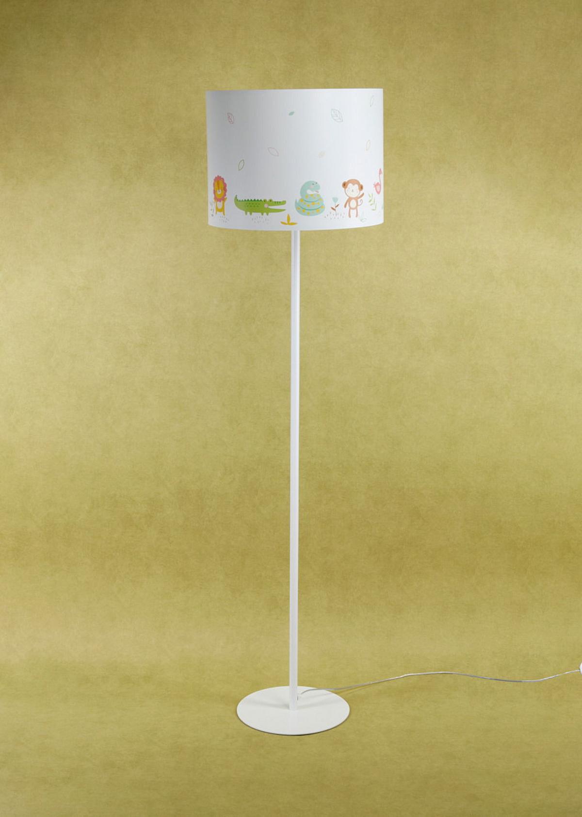 STEHLAMPE Bunt 40/30 cm - Multicolor/Weiß, Kunststoff (30/3.8/30cm) - ONZENO