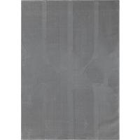 LÄUFER KASOS Waschbar Geometrisch Polyester Grau 80 x 300 cm - Grau, Textil (80/300cm) - KADIMA DESIGN