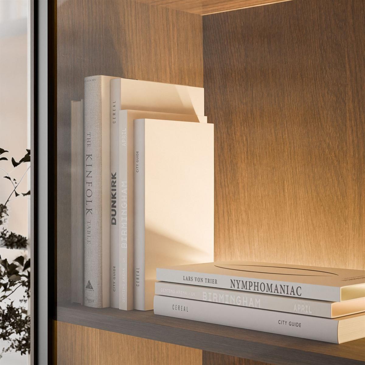 VITRINE LINEA LOFT mit LED-Beleuchtung Eiche + Schwarz - Eichefarben/Schwarz, Holzwerkstoff (82/195/39cm) - Lookway