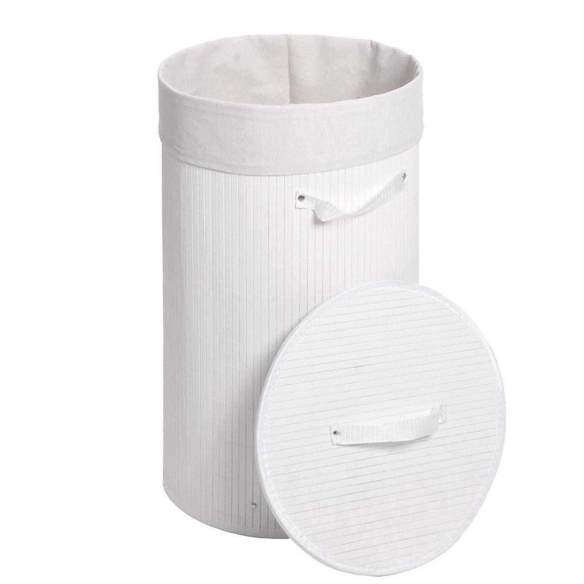 WÄSCHEKORB Weiß, Cremeweiß - Creme/Weiß, Holz (35/59/35cm) - MCW