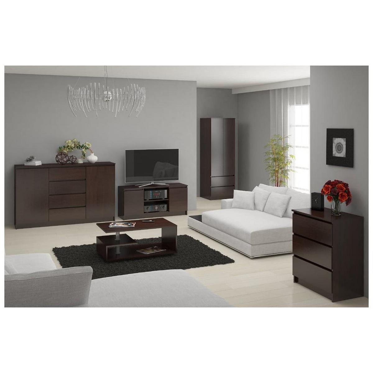 KLEIDERSCHRANK Dunkelbraun 180/90/51 - Dunkelbraun, Holzwerkstoff (90/180/51cm) - RAUMHIRSCH FURNITURE