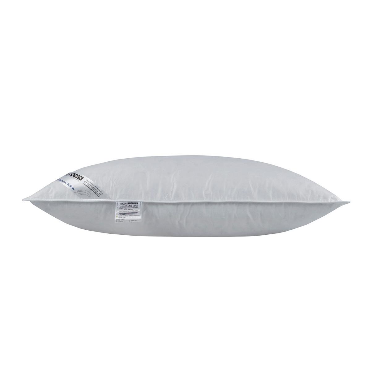 KOPFKISSEN extra prall, Federn & Daunen mit Kamille 48/74 cm - Weiß, Textil (48/74cm) - Homescapes