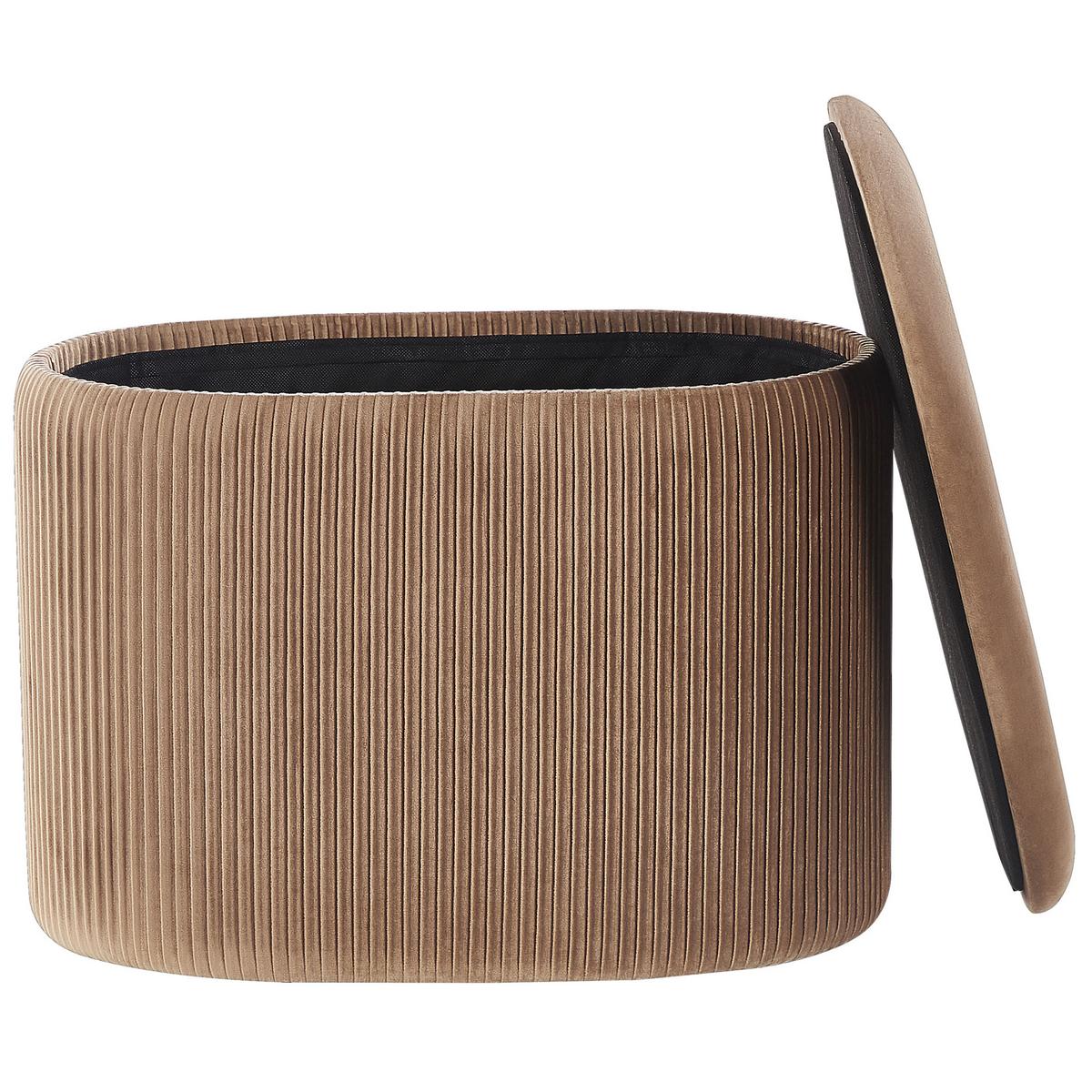 POUF Richland 35/55/41 cm - Beige, Textil (55/41/35cm) - Beliani