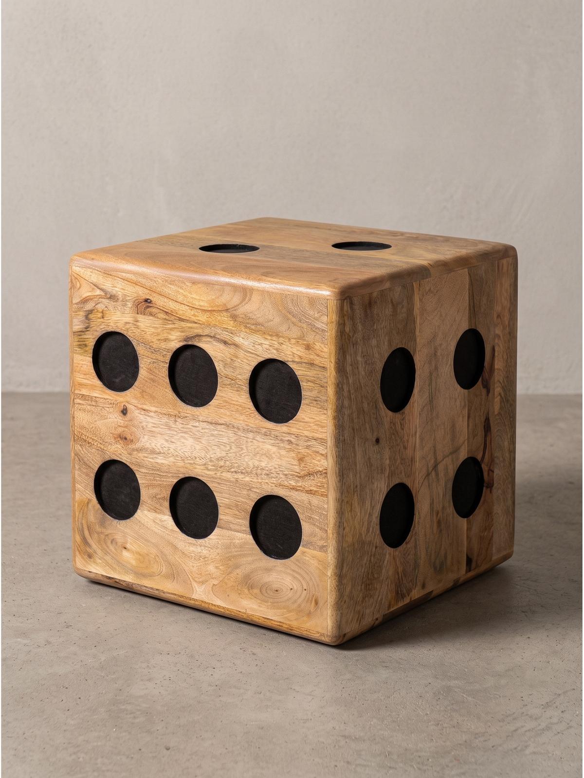 SITZHOCKER SINTRA, Mango Massivholz, 41 x 41 x 41 cm - Braun, Holz (41/41/41cm) - KADIMA DESIGN