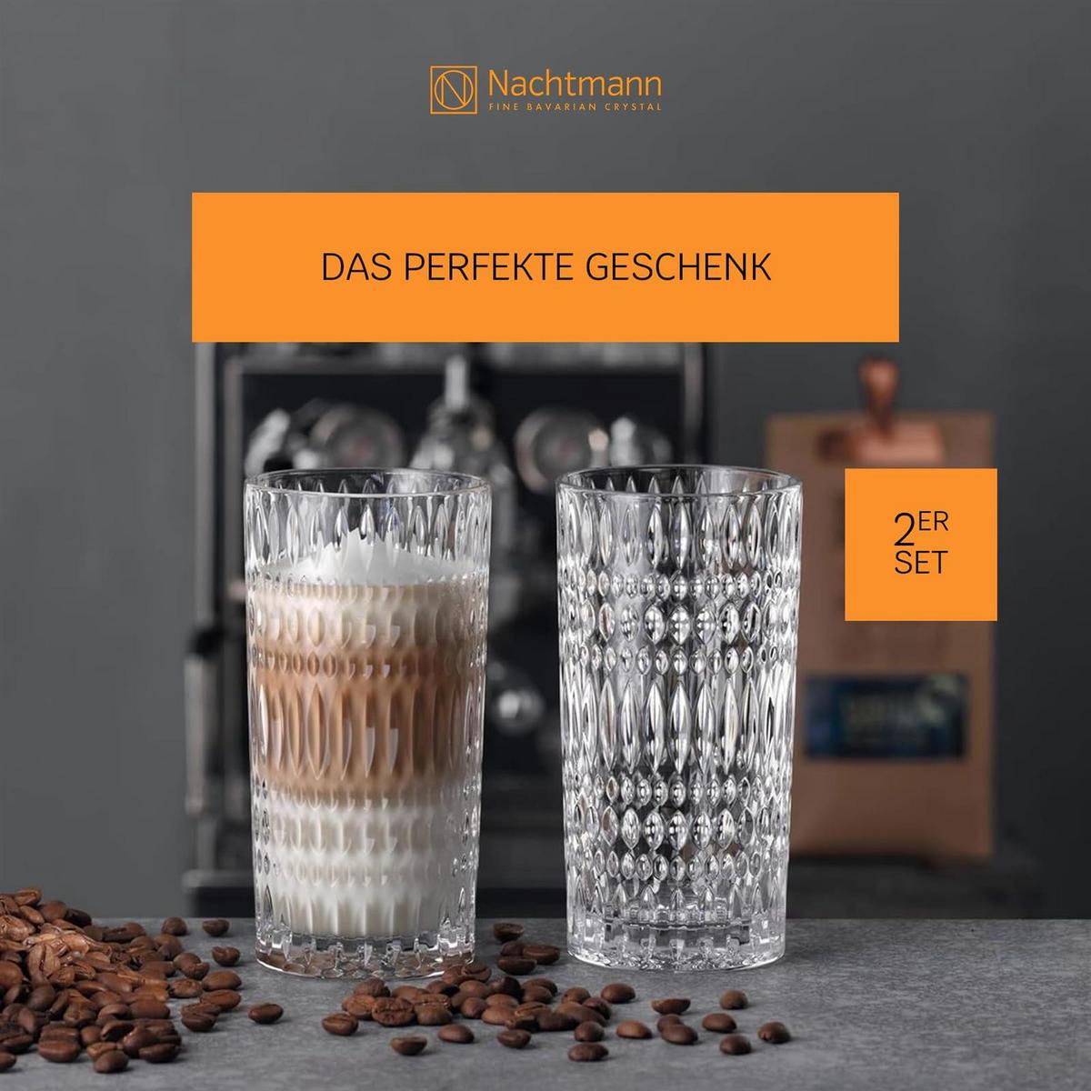 LATTE MACCHIATO GLÄSER Ethno Barista transparent 434 ml 2er Set - Transparent, Glas (0.434L) - Nachtmann