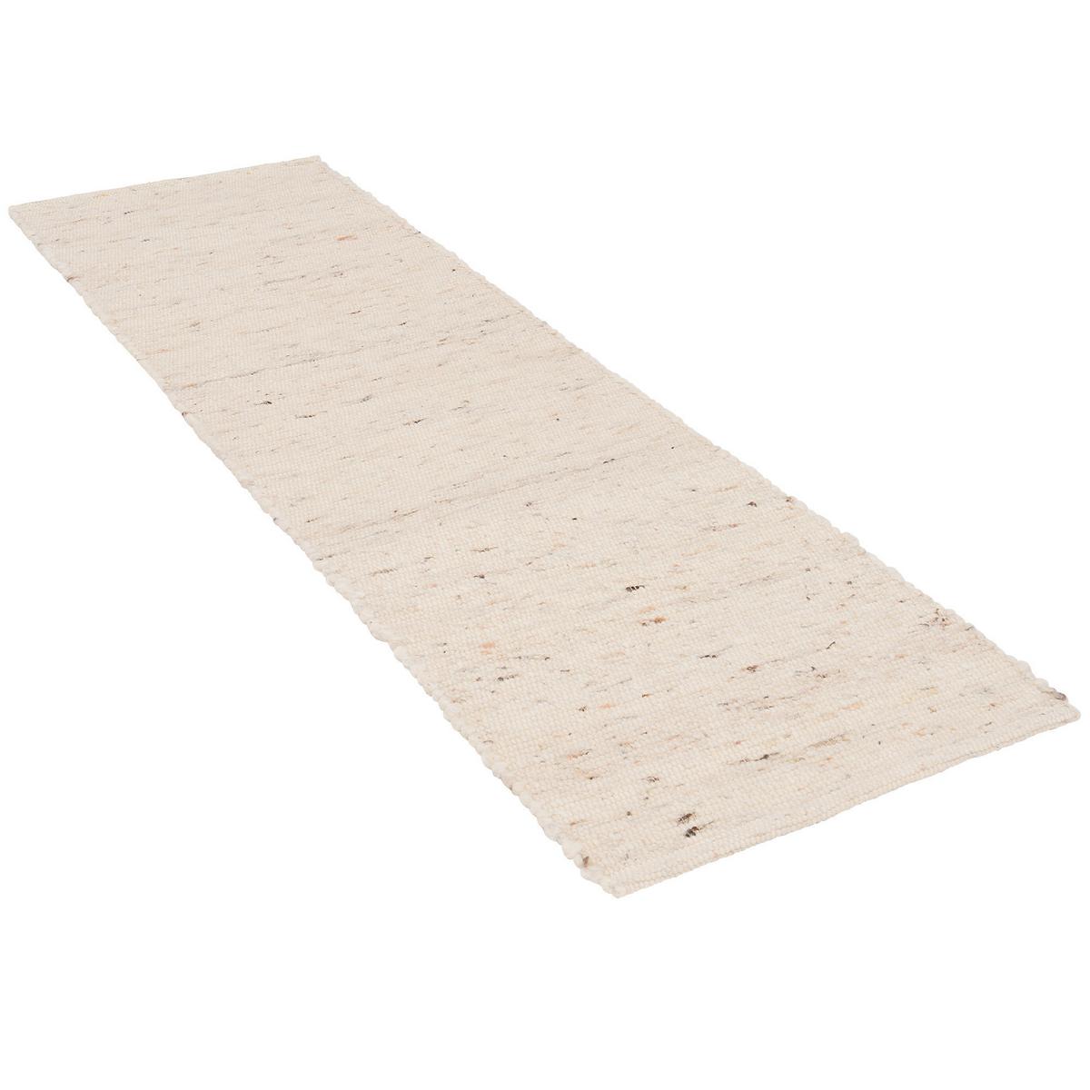 NATUR TEPPICH LÄUFER WOLLE ALASKA MELIERT - Beige, Textil (70/240cm) - Pergamon