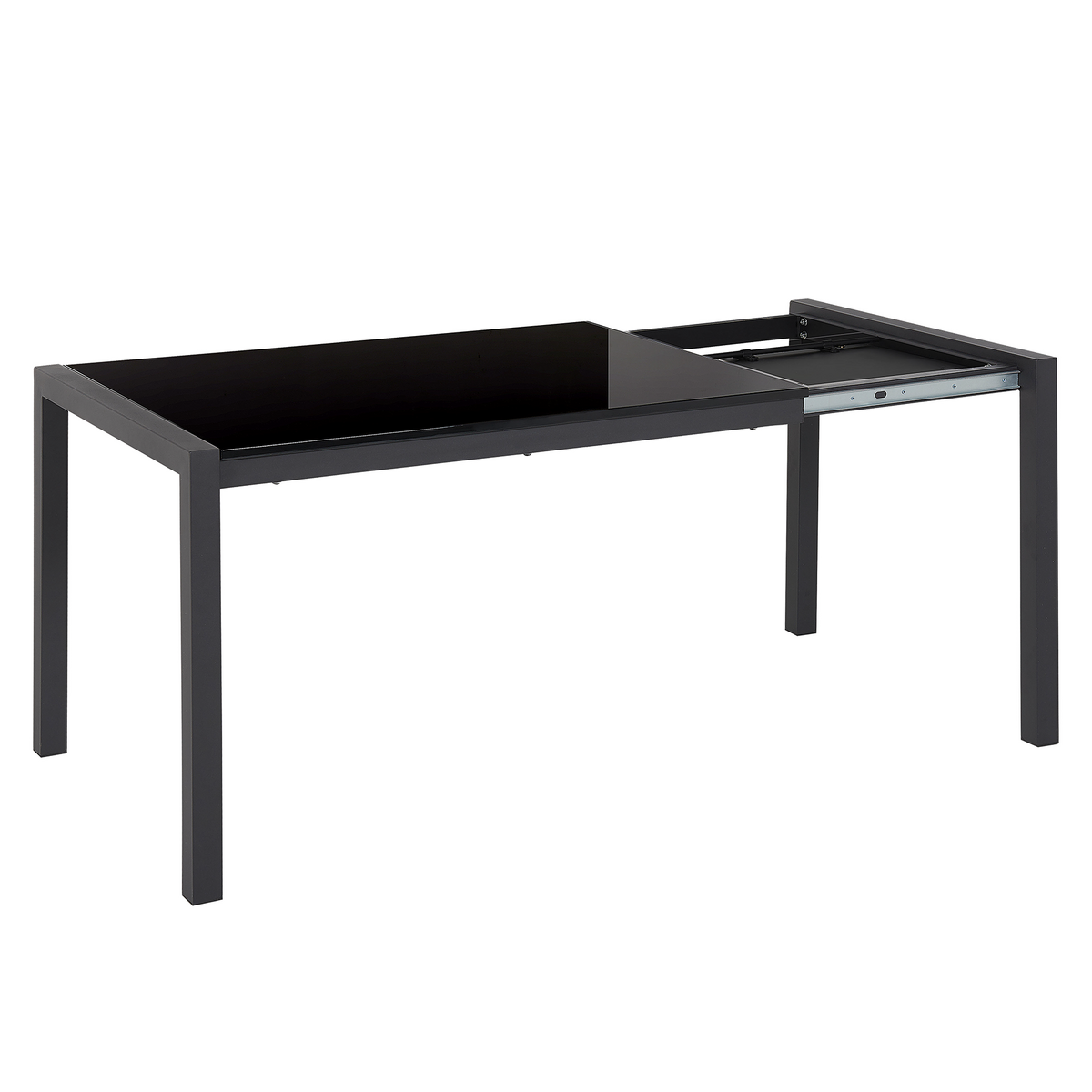 ESSTISCH 120-160/80/75 cm Schwarz Rechteckig Granada - Schwarz, Holzwerkstoff (160/80/75cm) - Beliani