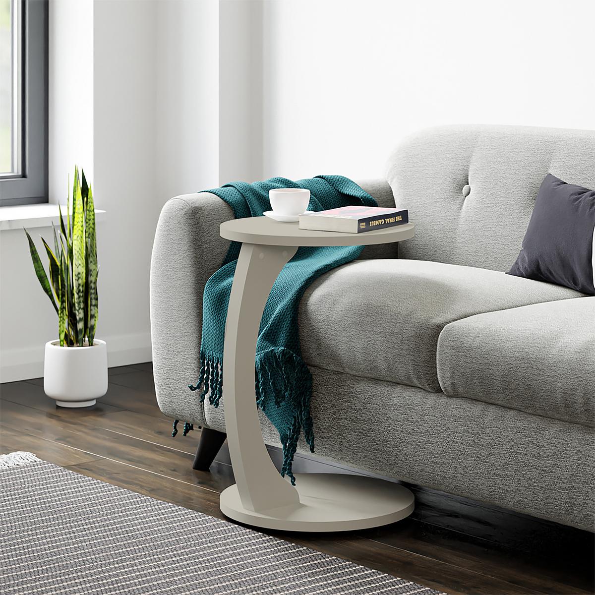 BEISTELLTISCH Holeby - Sandfarben, Holzwerkstoff (38/38/56cm) - [en.casa]