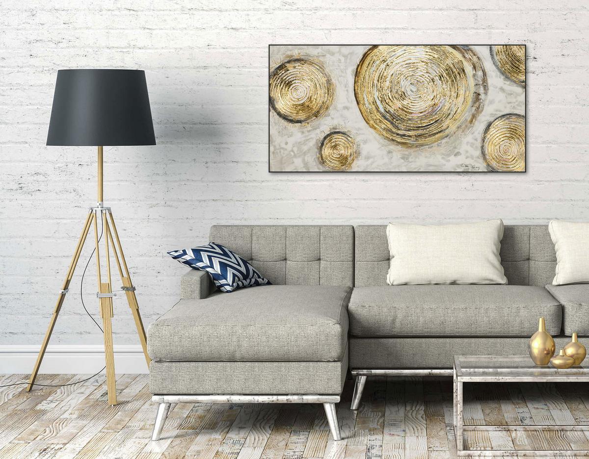 ACRYLBILD HANDGEMALT 120/60 cm - Braun, Holz/Textil (120/60cm) - KUNSTLOFT