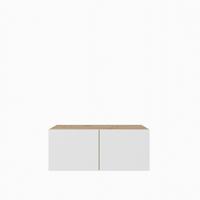 LOWBOARD MIVO 100/41/40 cm, Hängender TV-Schrank Eiche Artisan - Weiß/Eiche Artisan, Holzwerkstoff (100/41/40cm) - MASSENO