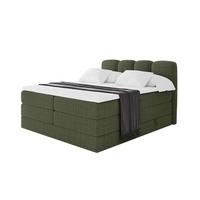 BOXBETT mit Matratze H3|H4 - NINA KING - 180x200 cm - Grün - Grün, Holzwerkstoff (180/200cm) - ALTDECOR