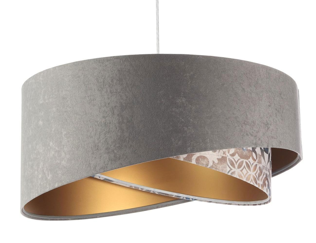 HÄNGELEUCHTE Grau 50/23 cm - Goldfarben, Kunststoff (50/1/23cm) - ONZENO