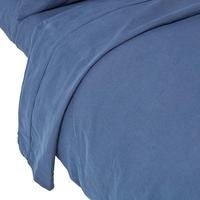 LEINEN-BETTLAKEN ohne Gummizug aus 60% Leinen & 40% Baumwolle - Blau, Textil (240/275cm) - Homescapes