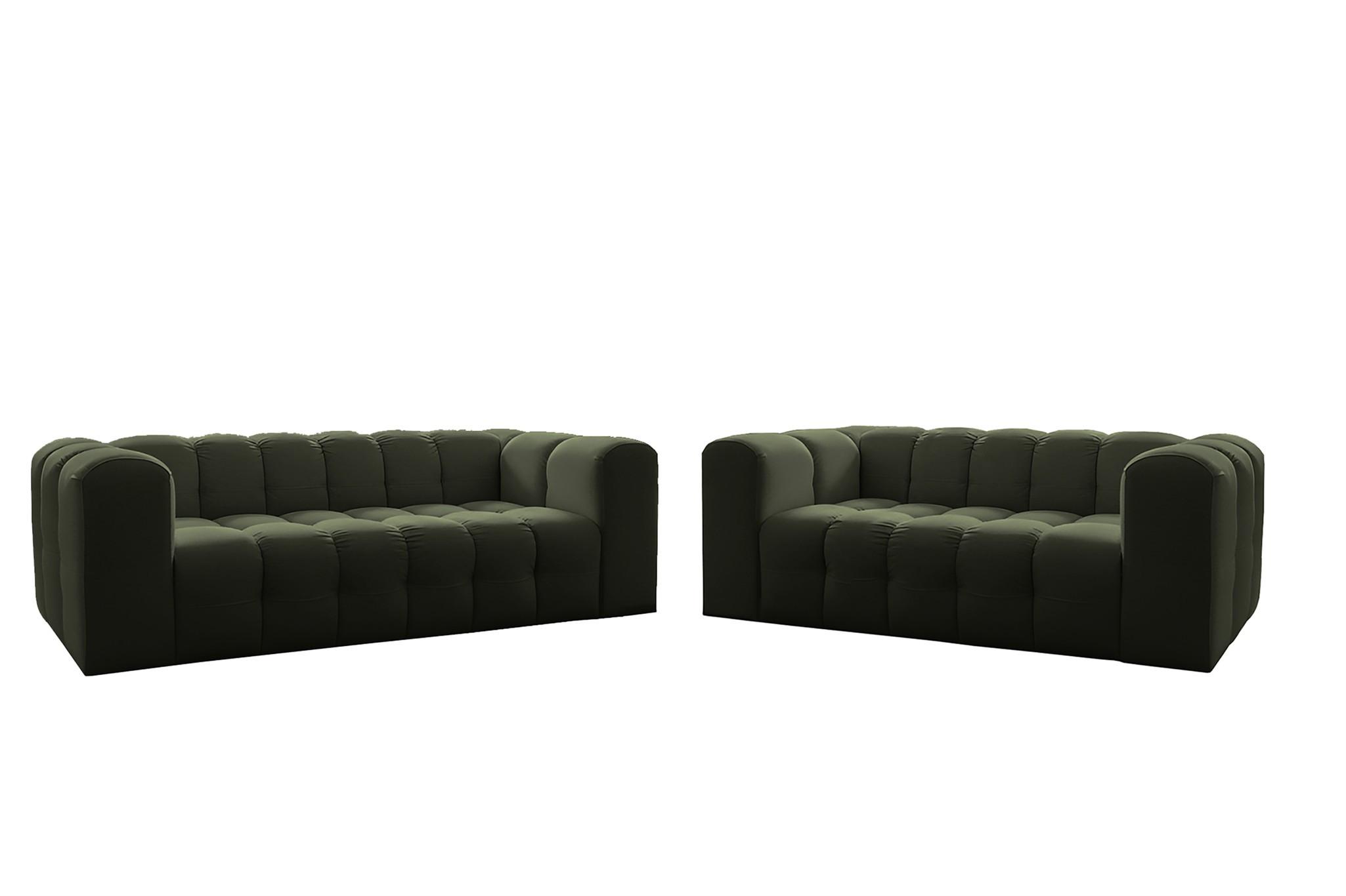 SOFASET Solvie 3-4 In Tiffani - Grün, Holzwerkstoff/Textil (250/75/106cm) - Fun Möbel