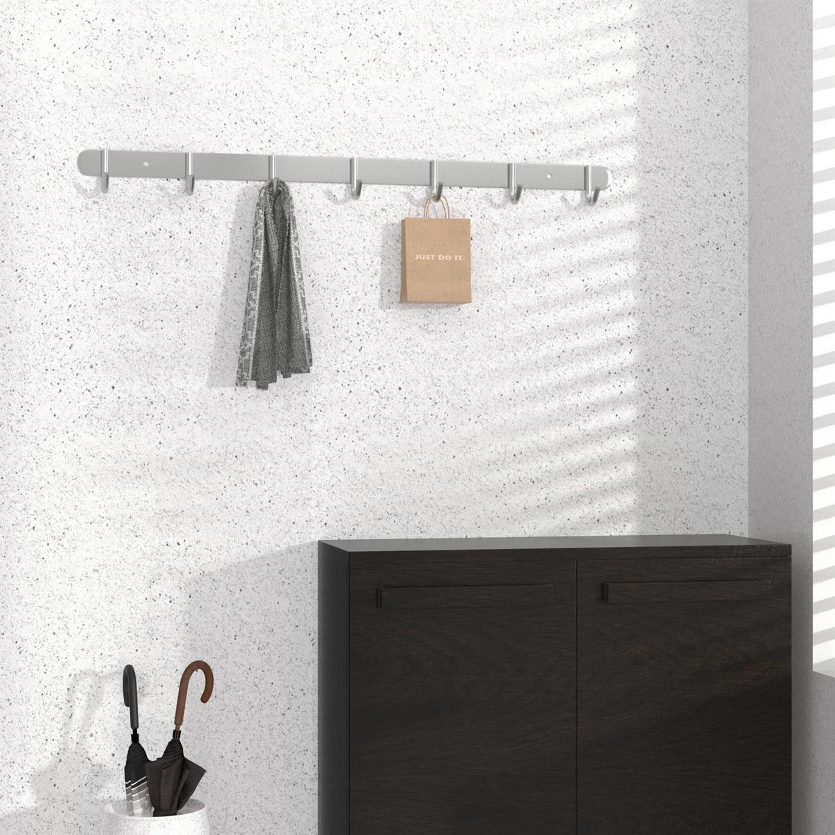 GARDEROBENLEISTE 54/5/5 cm - Silberfarben, Metall (5/5/54cm) - Intirilife