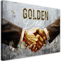 KUNSTDRUCK Gold 100/70 cm - Goldfarben, Textil (100/70cm) - KUNSTLOFT