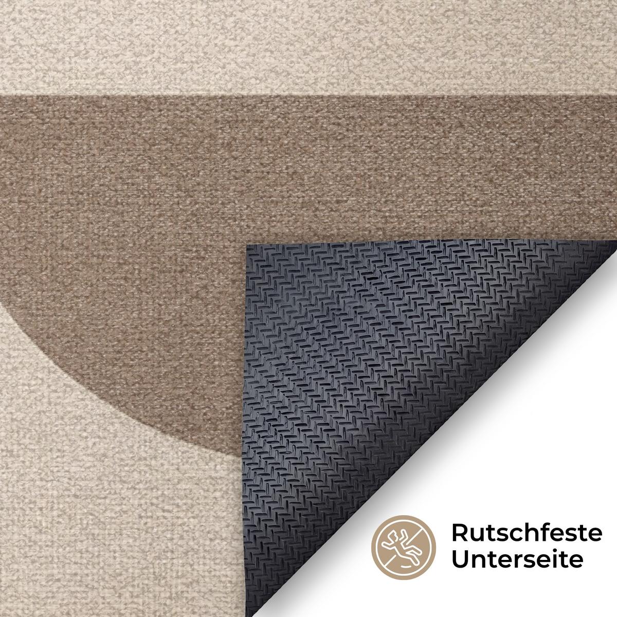 FUSSMATTE Geometrisch - Gewebte Struktur - Modern Fußabtreter 120x80 cm - Beige, Kunststoff (120/0.4cm) - MuchoWow