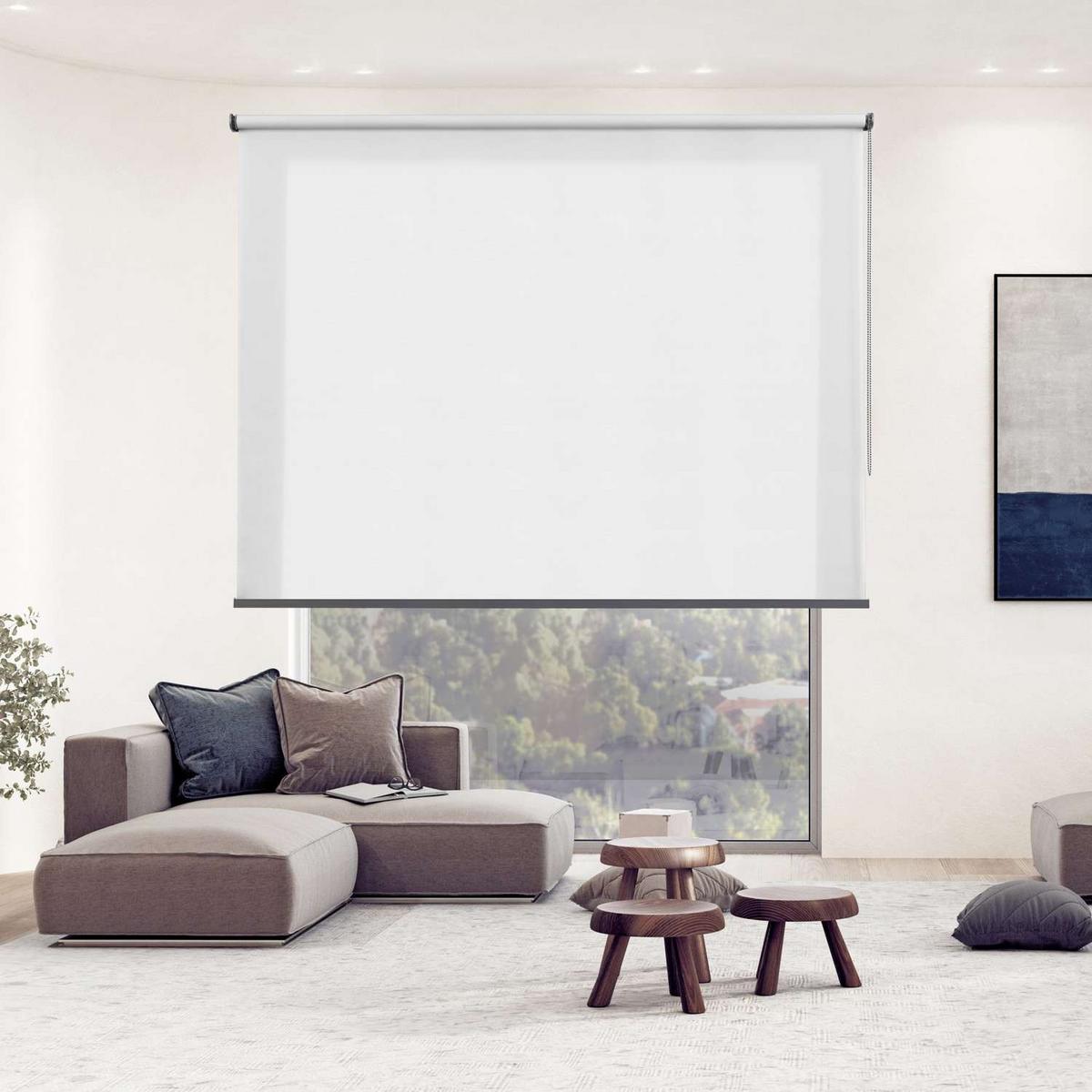 ROLLO| Weiß, 100 cm x 250 cm - Weiß, Kunststoff (100/250cm) - STORESDECO