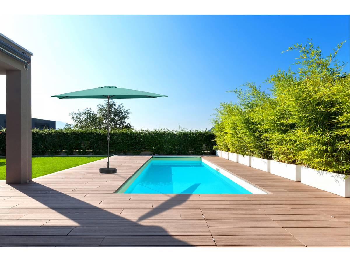 SONNENSCHIRM sol 2 Grün - Grün, Metall (300/200cm) - Habitat Garten