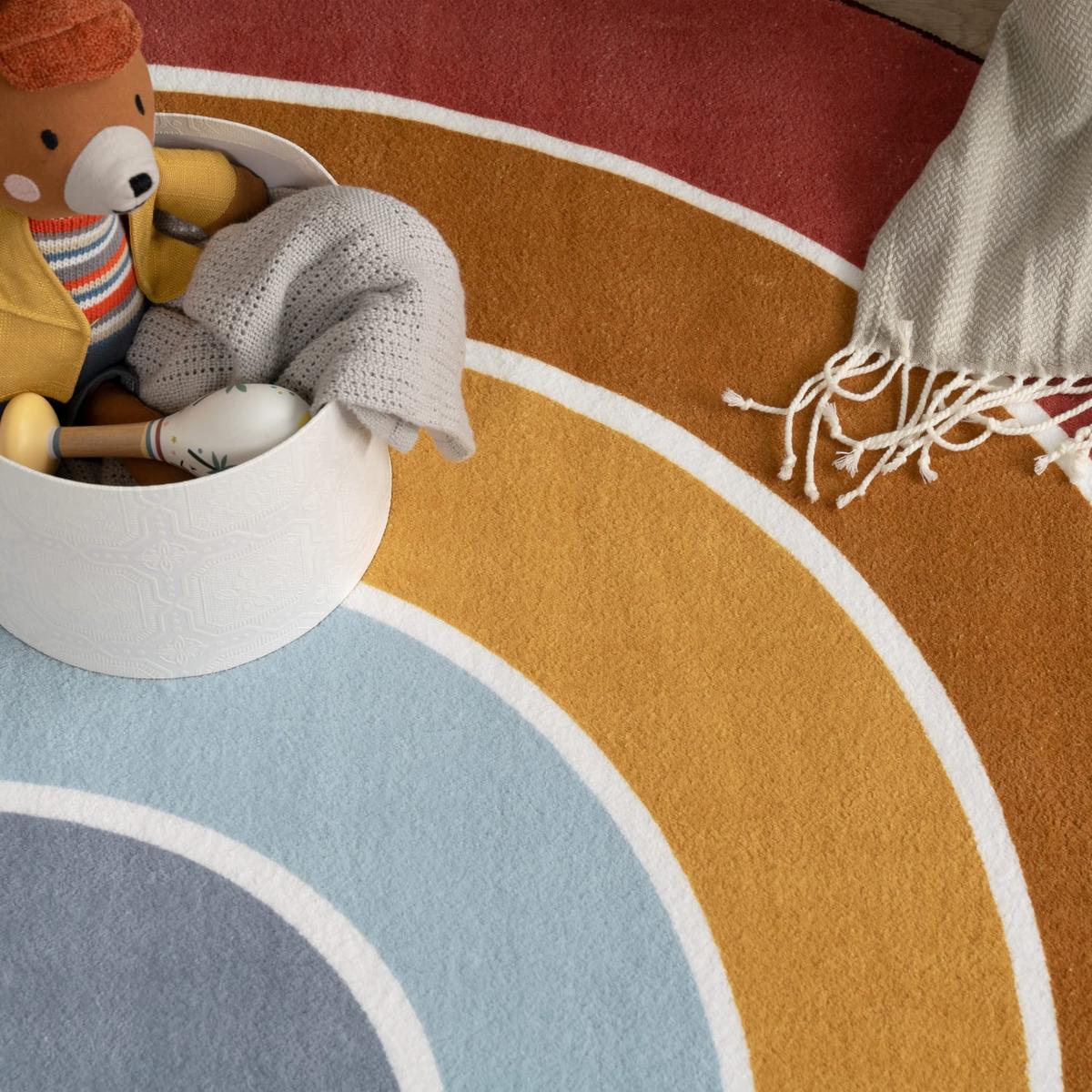 KINDERTEPPICH Waschbar, mit Regenbogen-Motiv, Mehrfarbig, 120 x 160 cm - Multicolor, Textil (160/120cm) - KADIMA DESIGN
