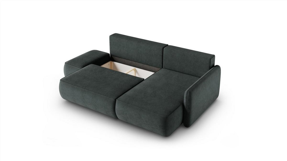 ECKSOFA Luka Mit Schlaffunktion - Anthrazit, Holzwerkstoff/Textil (148/229cm) - Fun Möbel