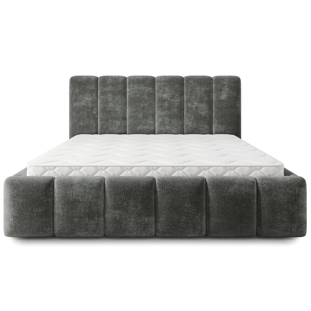 POLSTERBETT ATTORA LM 200x200 cm mit Bettkästen - Grau - Grau, Holz (200/200cm) - MASSENO