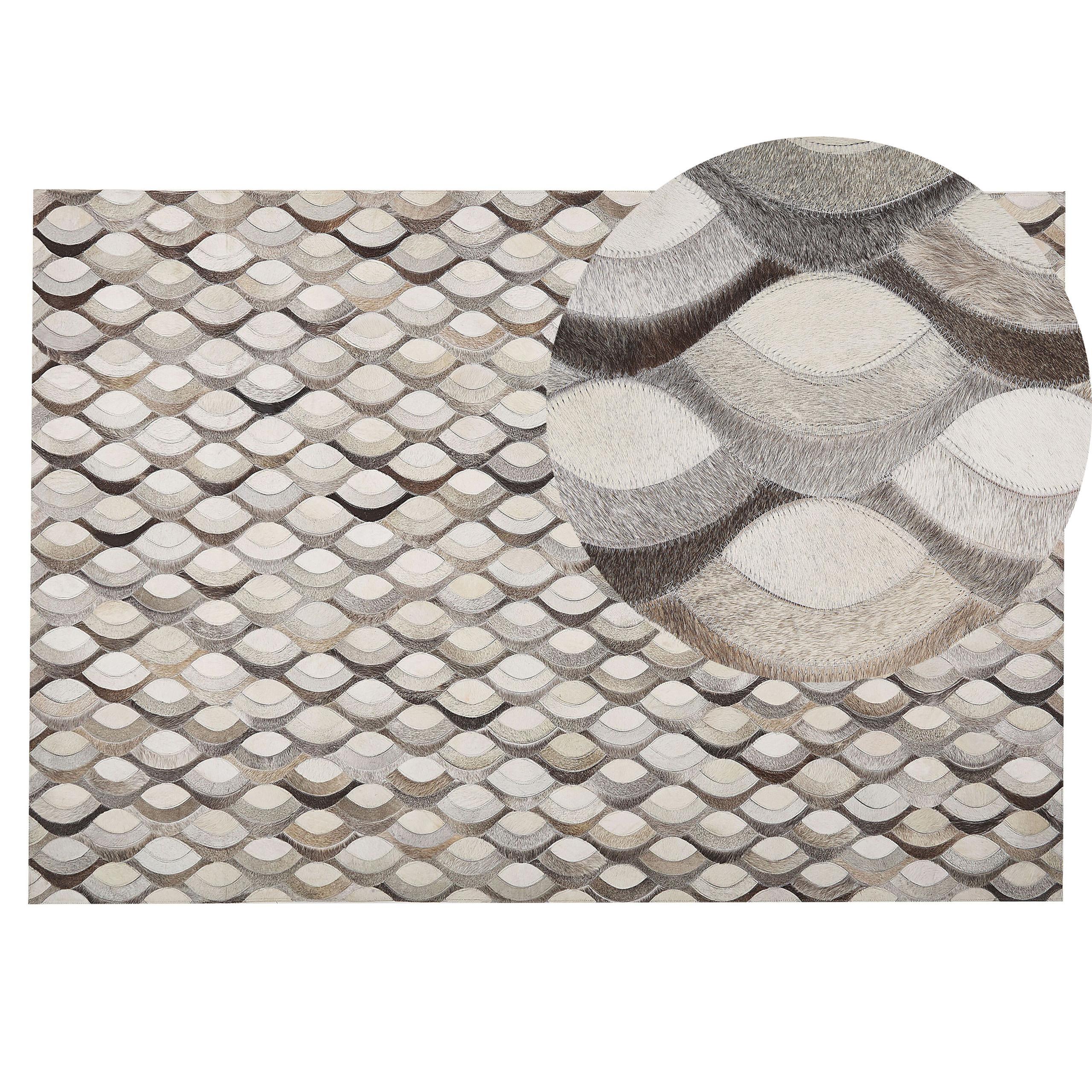 KURZFLOR-TEPPICH Kirca 200/140 cm - Beige, Fell (140/200cm) - Beliani