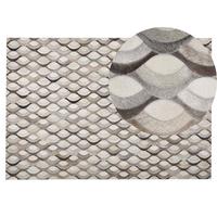 KURZFLOR-TEPPICH Kirca 200/140 cm - Beige, Fell (140/200cm) - Beliani