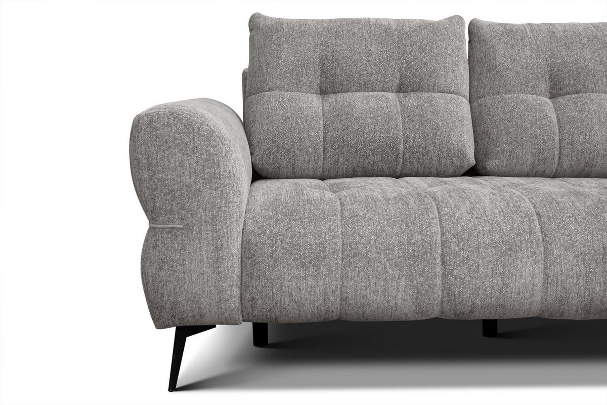 SOFA SALVINI 2,5-Sitzer, platingrau - Grau, Holz/Textil (206/88/99cm) - Wozimo