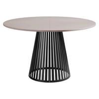 ESSTISCH ausziehbar Cone 100 - Kaschmir/Schwarz, Holzwerkstoff/Metall (100/100/76cm) - MIRJAN24