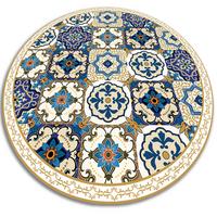 VINYL TEPPICH Ø60 cm Portugiesische Fliesen - Blau/Beige, Kunststoff (60/60cm) - TULUP
