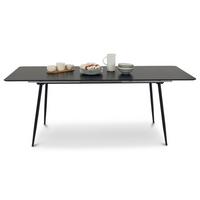 ESSTISCH ORSA schwarz - Schwarz, Holzwerkstoff/Metall (80/160/76cm) - IDIMEX
