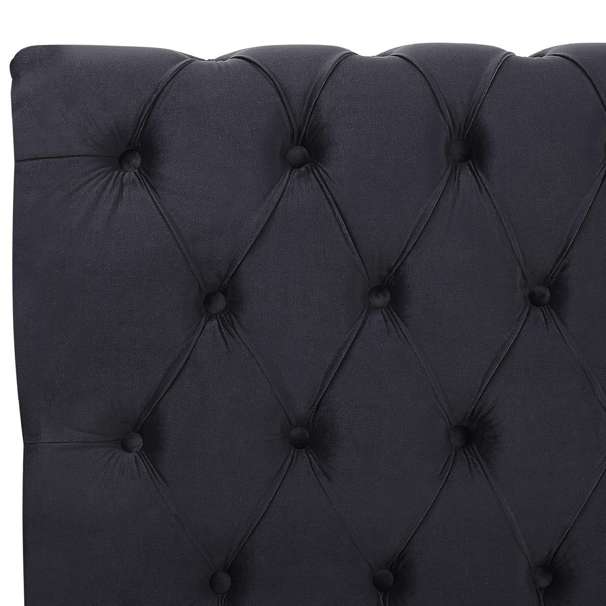 BETT 140/200cm Schwarz Avallon - Schwarz, Textil (140/200cm) - Beliani