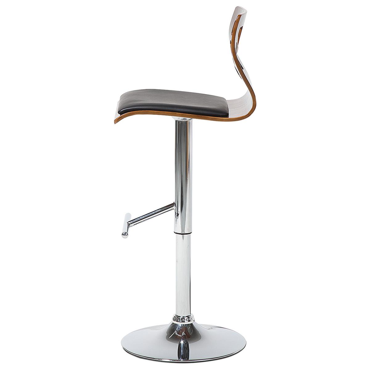 BARHOCKERN 2er-Set Braun Petersburg - Silberfarben/Schwarz, Kunststoff (42/112/42cm) - Beliani