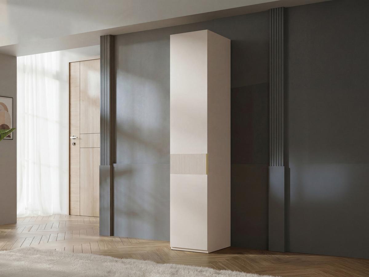KLEIDERSCHRANK Soreno 45 L-R 1D, Seite: Links - Beige, Holzwerkstoff/Kunststoff (45/237/60cm) - MIRJAN24