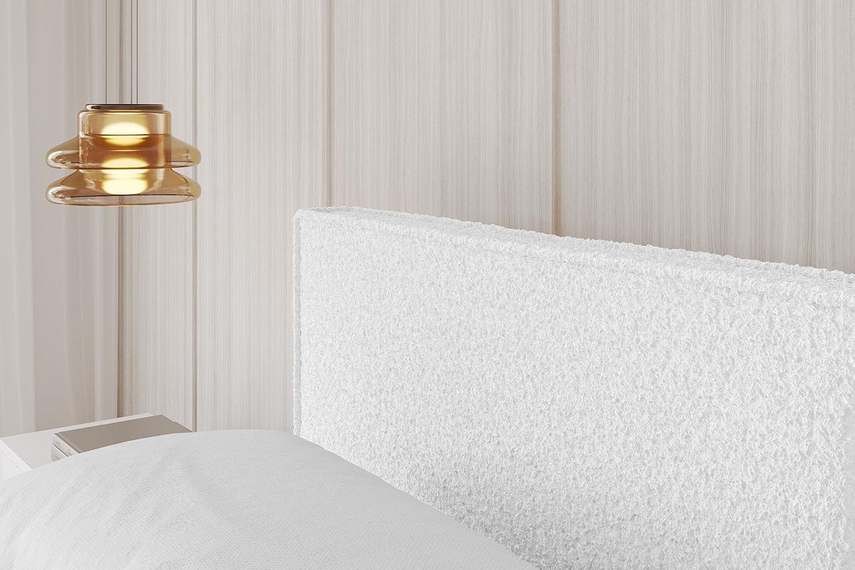 POLSTERBETT mit Bettkasten, Fußteil und Lattenrost, Boxbett mit Matratze H3/H4 - EMMI-Z-V1 180x200 Weiß - Weiß, Holzwerkstoff/Textil (180/200cm) - ALTDECOR