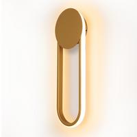 LED - WANDLEUCHTE Leuchtor 41.5/14/4 cm - Goldfarben, Metall (14/4/41.5cm) - ZMH