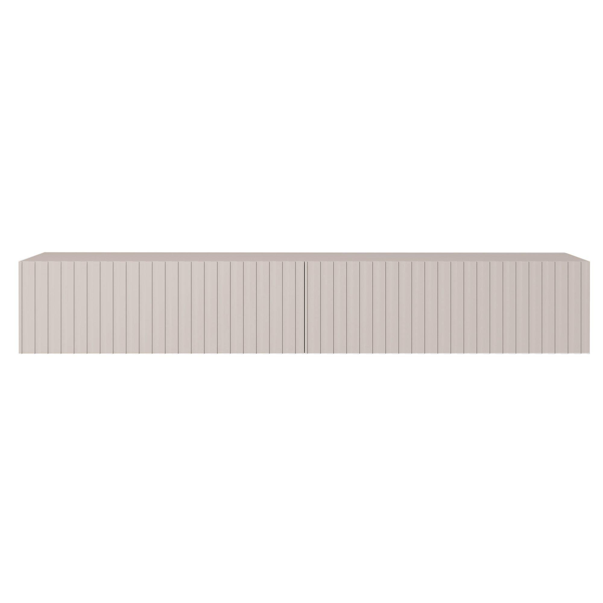 TV-HÄNGEBOARD Telire graubeige mit Lamellenfronten 175 cm - Greige, Holzwerkstoff (175/30/31.6cm) - Selsey