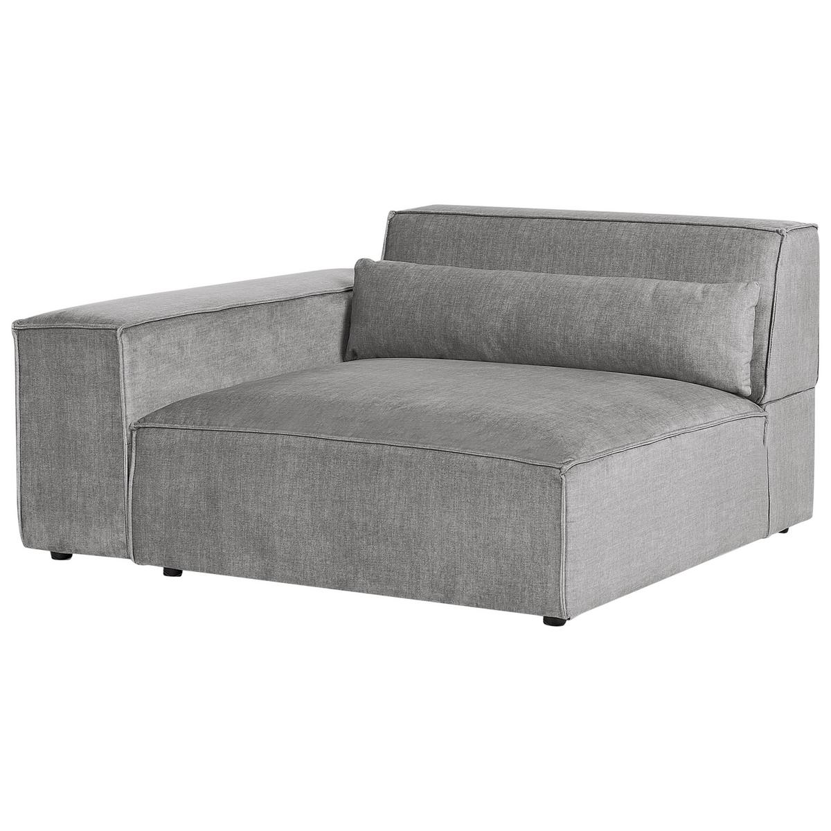 3-SITZER-MODULSOFA Grau Stoff Hellnar - Grau, Textil (364/70/126cm) - Beliani